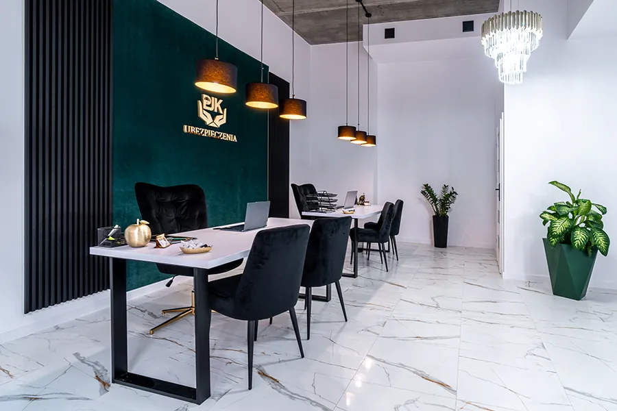 Wnętrze biura PJK Ubezpieczenia